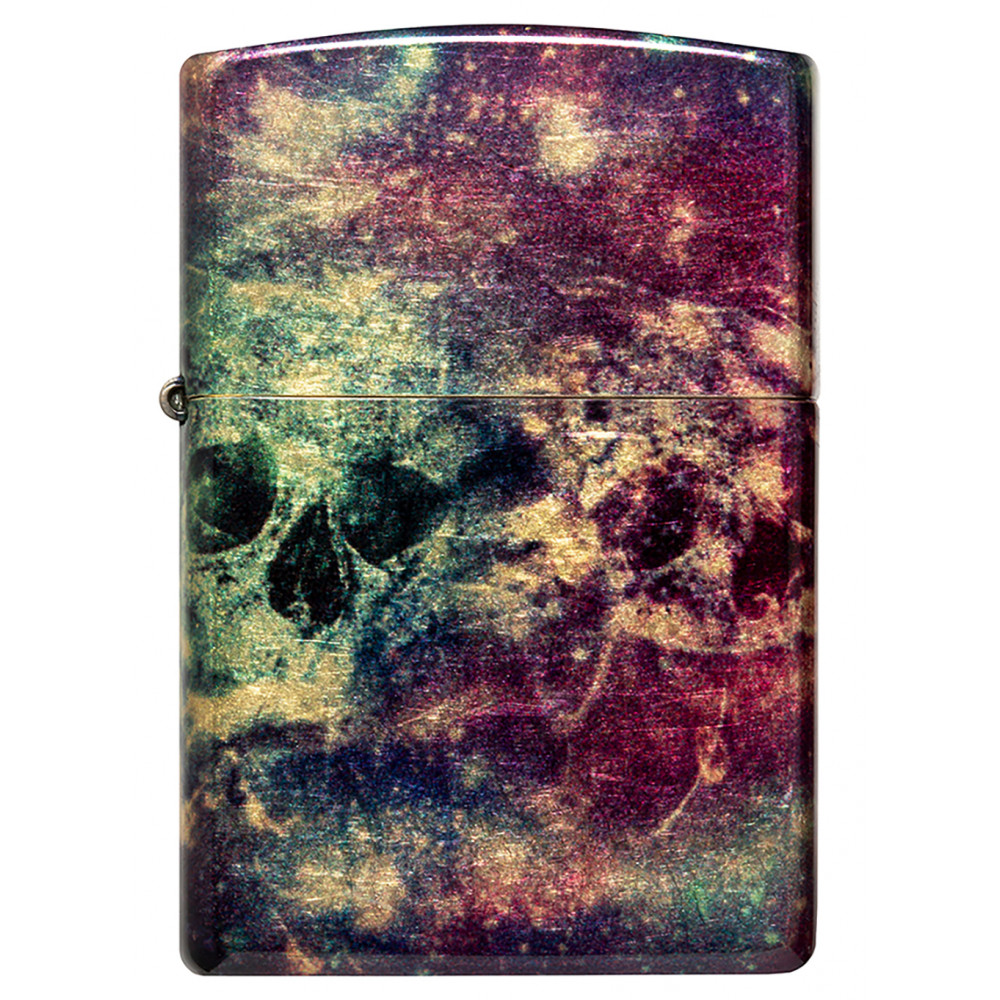 Зажигалка ZIPPO Galaxy Skull 540 Tumbled Brass 46147