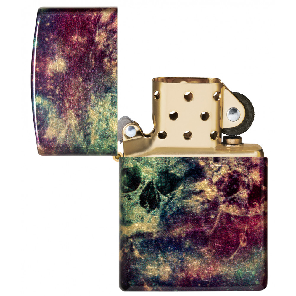 Зажигалка ZIPPO Galaxy Skull 540 Tumbled Brass 46147