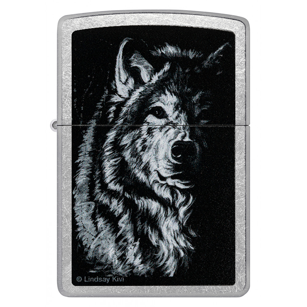 Зажигалка ZIPPO Shadow Wolf Street Chrome 46149