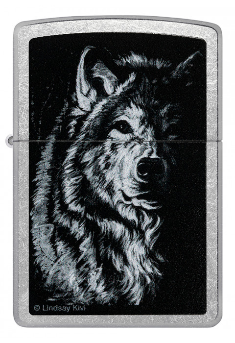 Зажигалка ZIPPO Shadow Wolf Street Chrome 46149