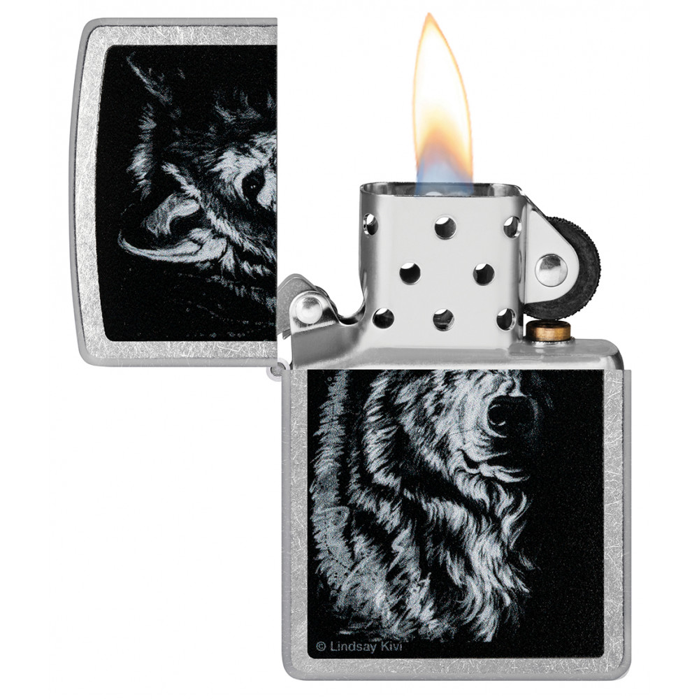 Зажигалка ZIPPO Shadow Wolf Street Chrome 46149