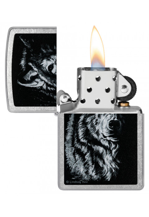 Зажигалка ZIPPO Shadow Wolf Street Chrome 46149