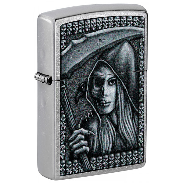 Зажигалка ZIPPO Grim Beauty Street Chrome 46151