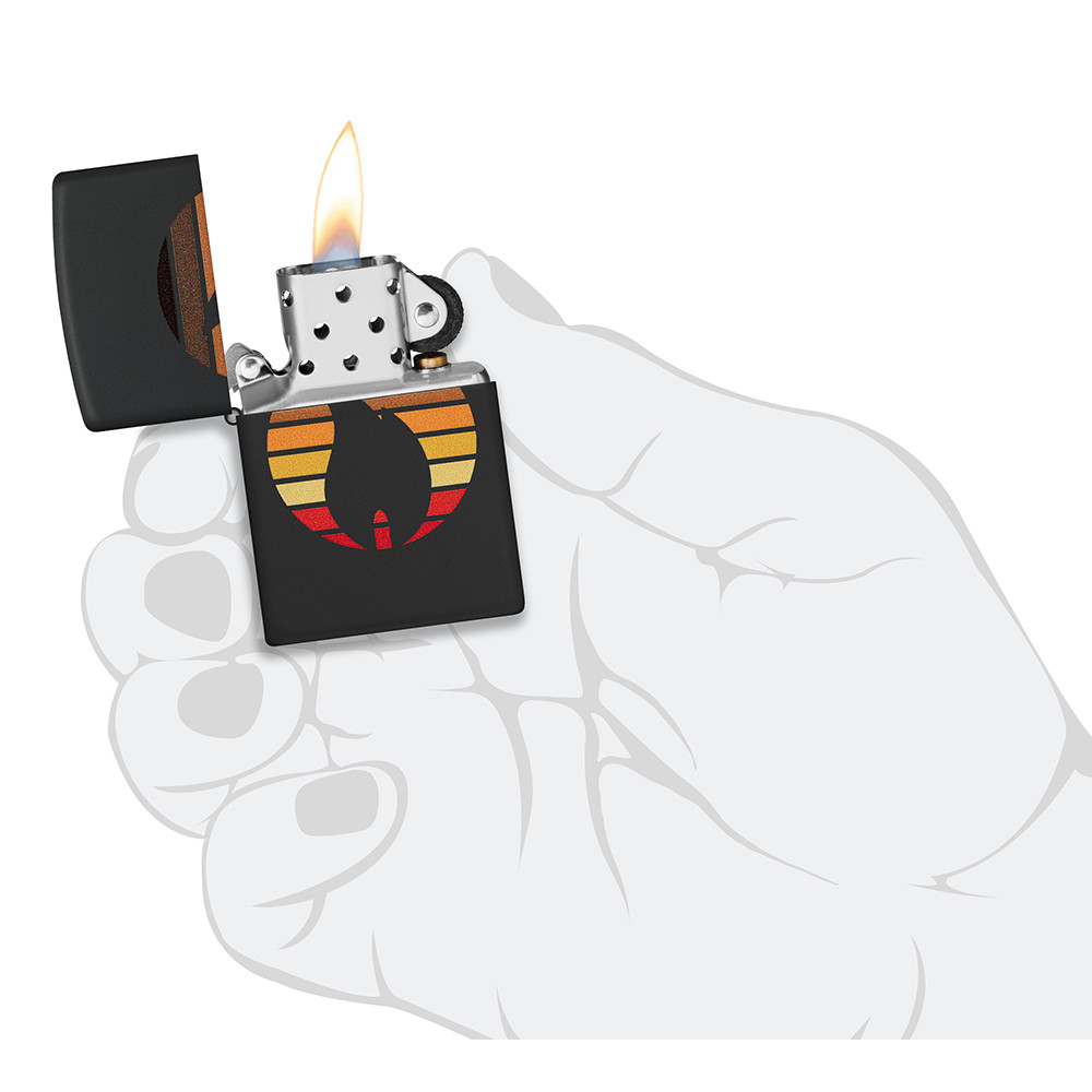 Зажигалка ZIPPO Colorblock Black Matte 46168