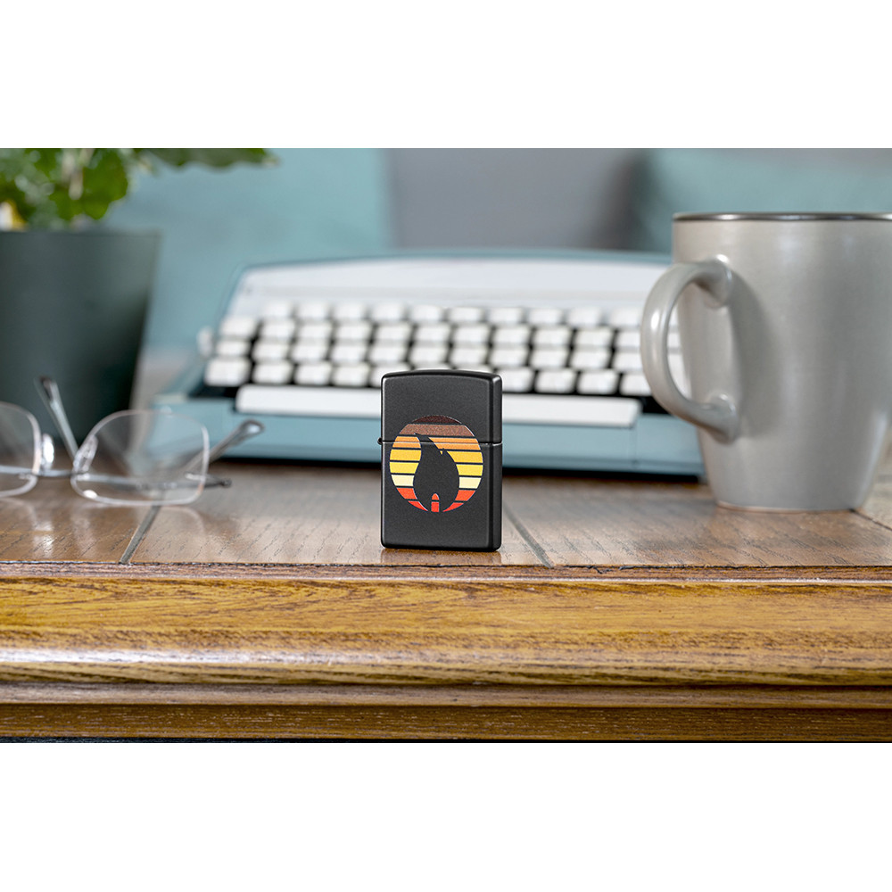 Зажигалка ZIPPO Colorblock Black Matte 46168