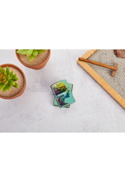 Зажигалка ZIPPO One with Nature Design High Polish Green 46233