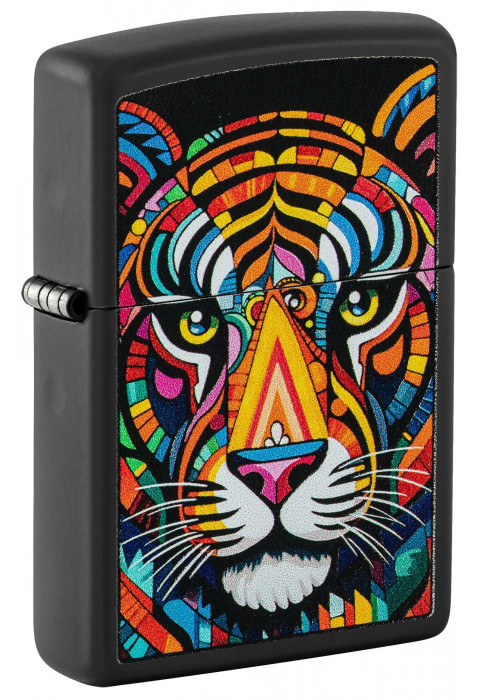 Зажигалка ZIPPO Tiger Stripes Design Black Matte 46235