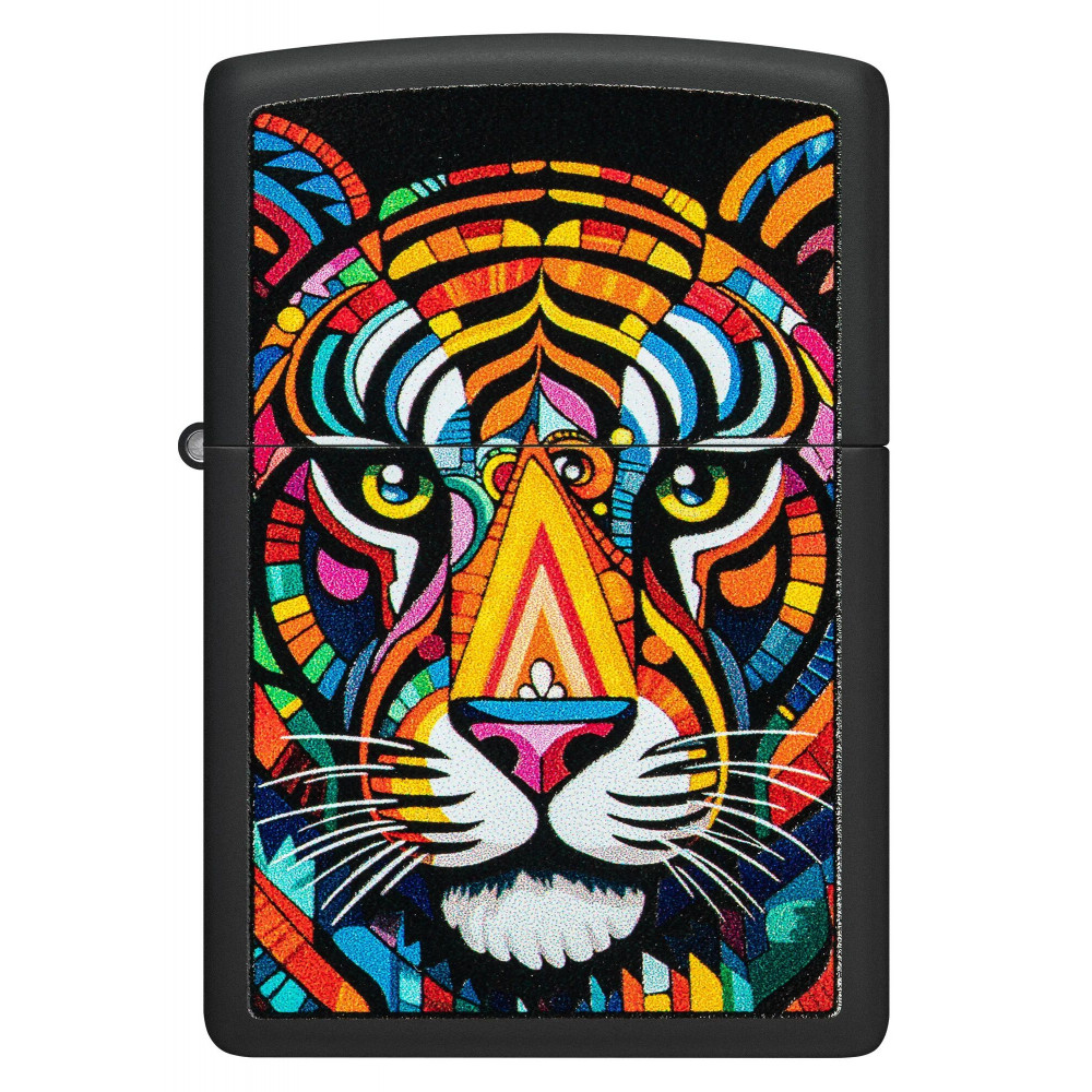 Зажигалка ZIPPO Tiger Stripes Design Black Matte 46235
