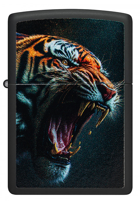 Зажигалка ZIPPO Tiger Roar Design Black Matte 46241