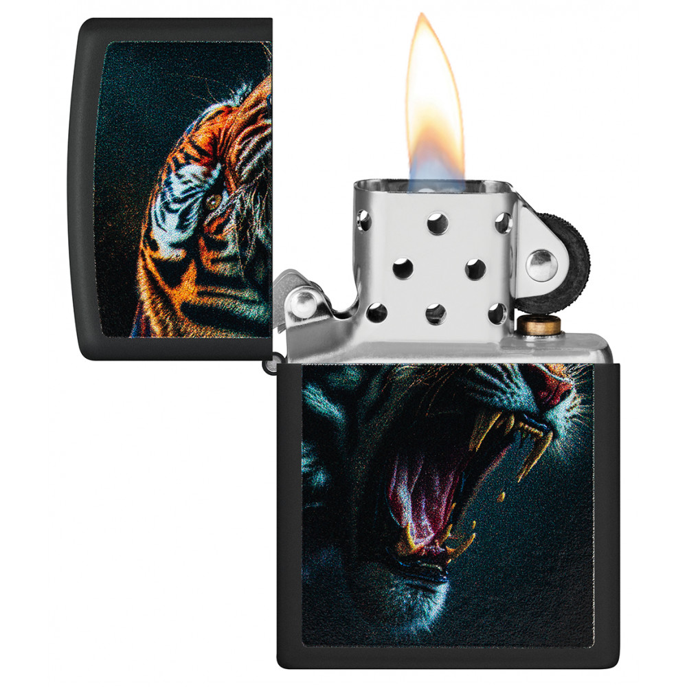 Зажигалка ZIPPO Tiger Roar Design Black Matte 46241