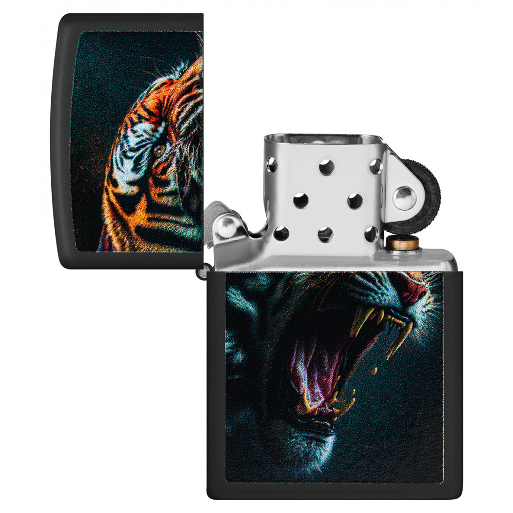 Зажигалка ZIPPO Tiger Roar Design Black Matte 46241