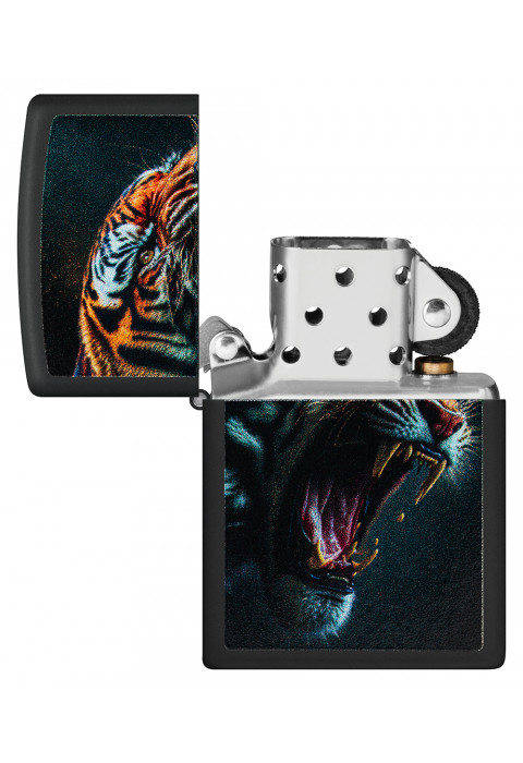 Зажигалка ZIPPO Tiger Roar Design Black Matte 46241