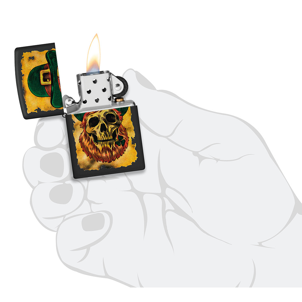 Зажигалка ZIPPO Lucky Map Black Matte 46244