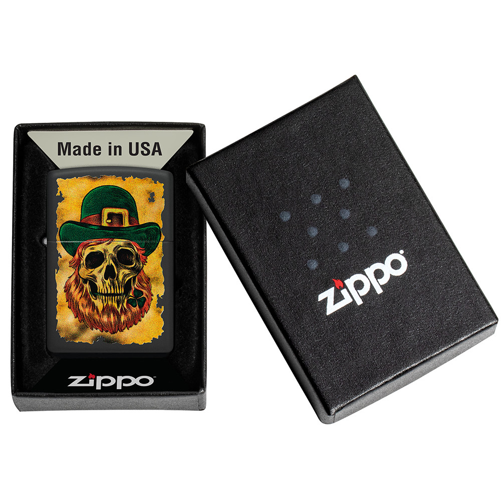Зажигалка ZIPPO Lucky Map Black Matte 46244