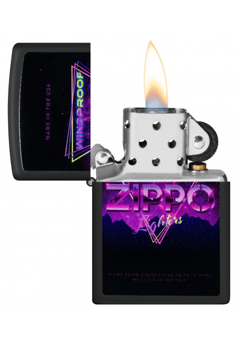 Зажигалка ZIPPO Sign Design Black Matte 46247
