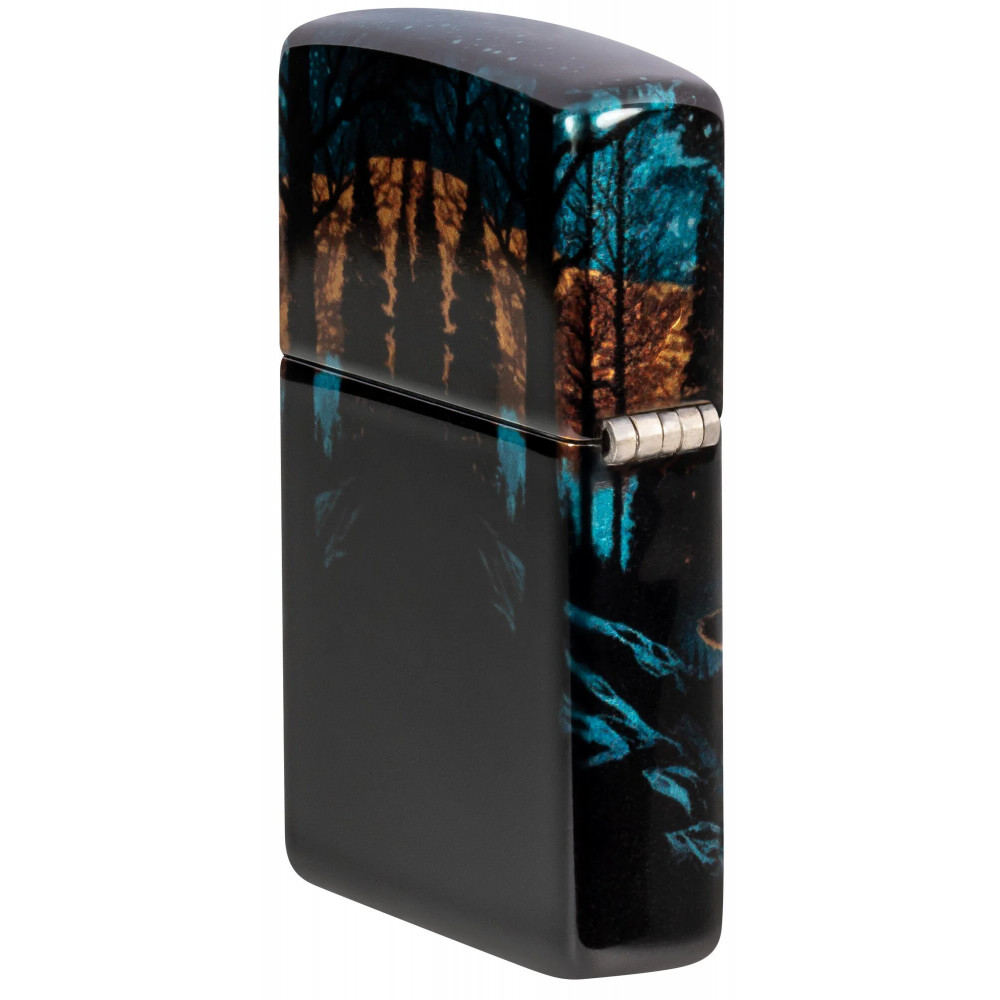 Зажигалка ZIPPO Moonlight Wolf Design 540 Tumbled Chrome 46252