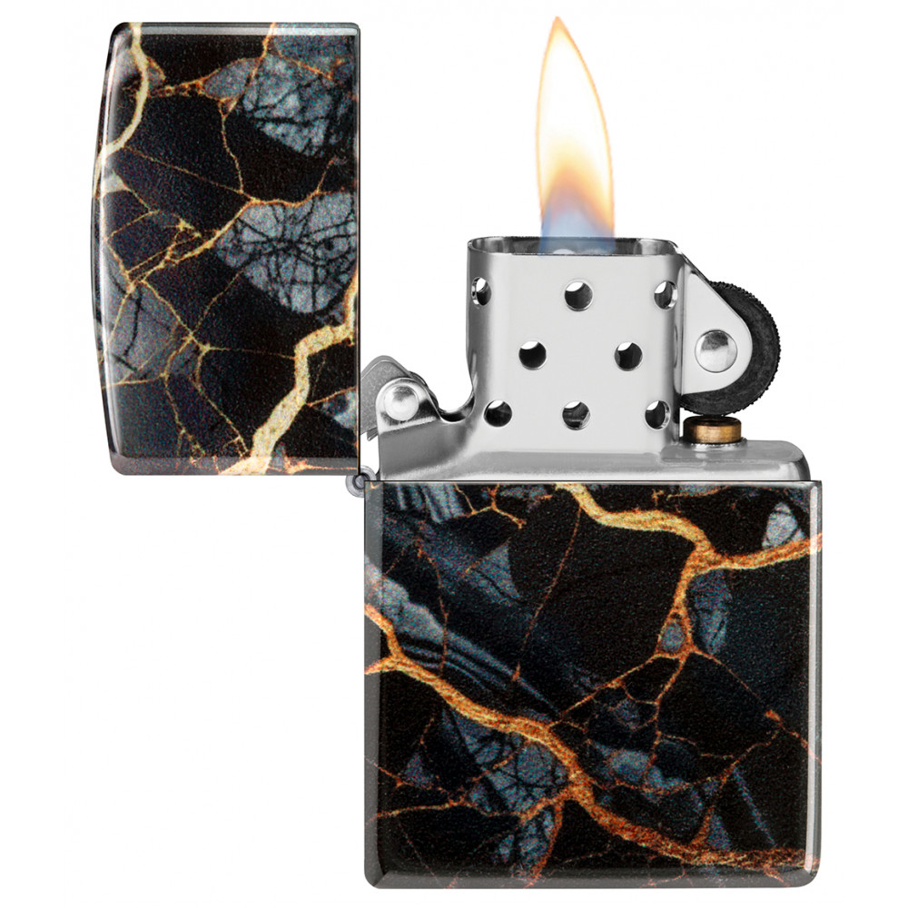 Зажигалка ZIPPO Fusion Marble Design 540 Tumbled Chrome 46255