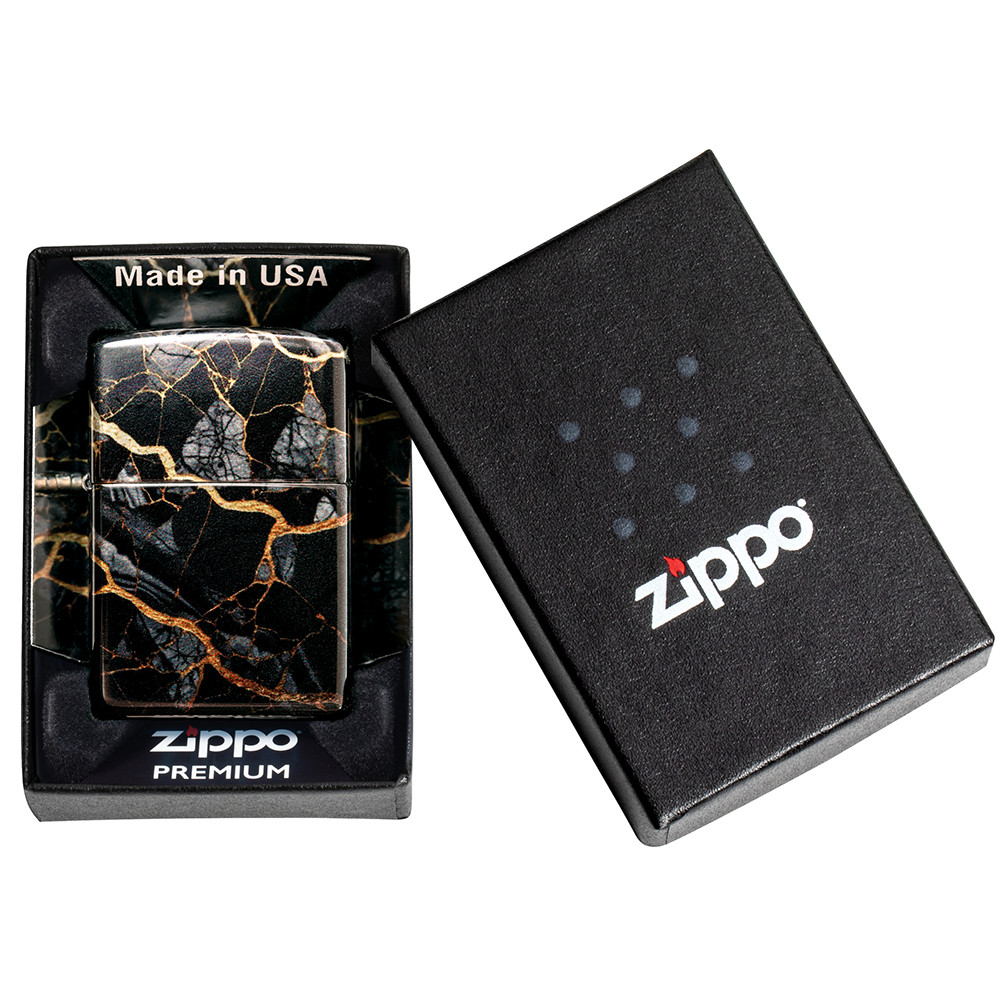 Зажигалка ZIPPO Fusion Marble Design 540 Tumbled Chrome 46255