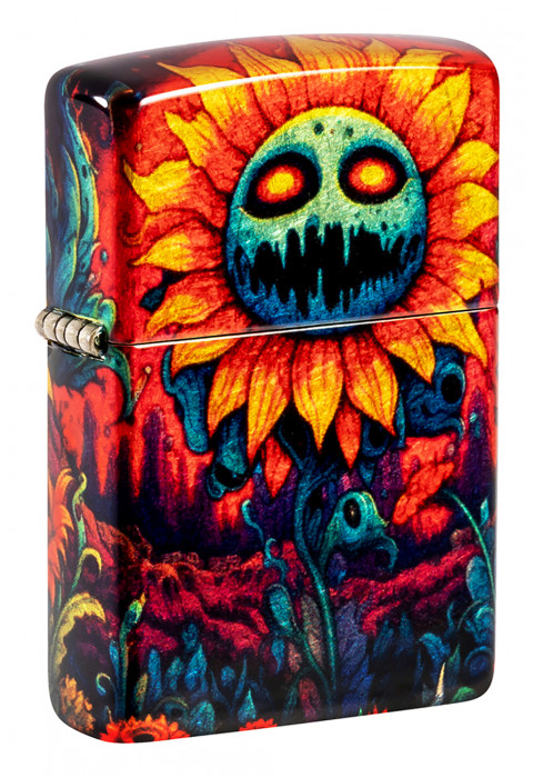 Зажигалка ZIPPO Spooky Sunflower 540 Tumbled Brass 46267