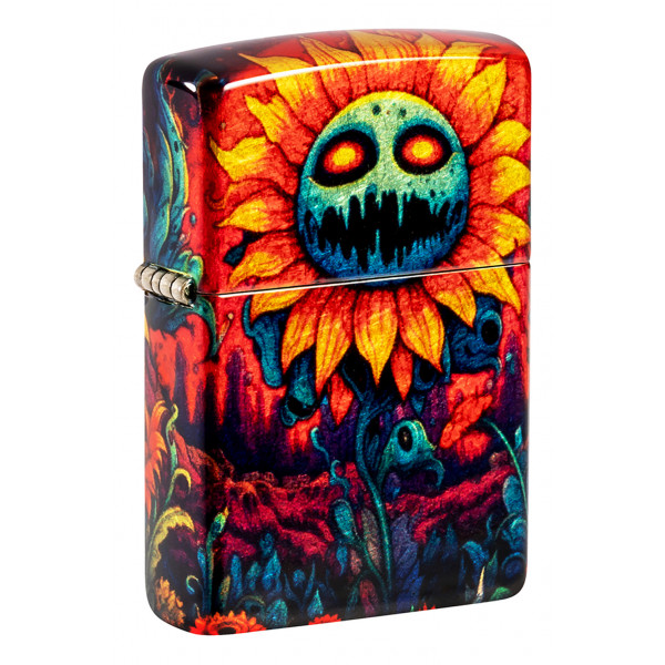 Зажигалка ZIPPO Spooky Sunflower 540 Tumbled Brass 46267