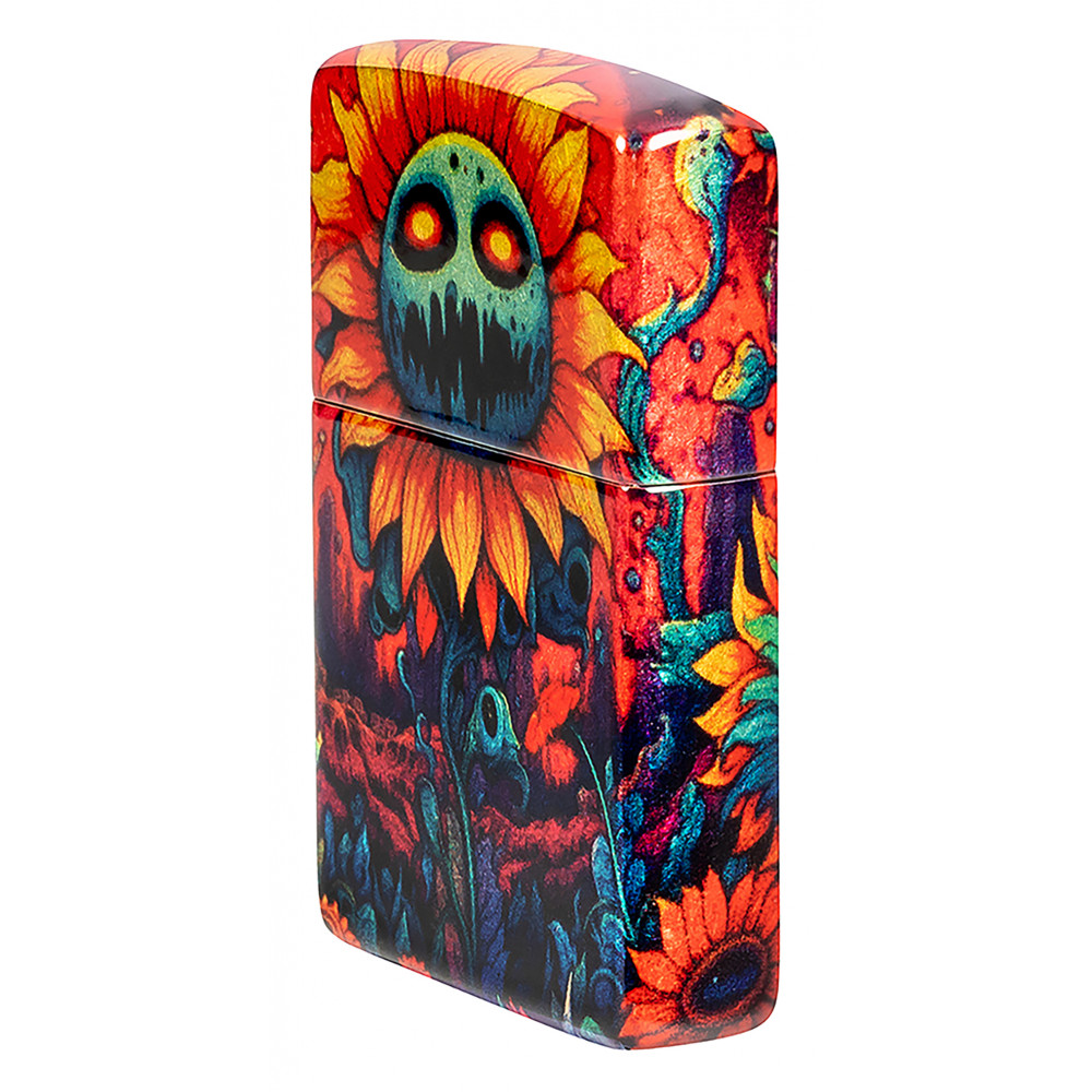 Зажигалка ZIPPO Spooky Sunflower 540 Tumbled Brass 46267
