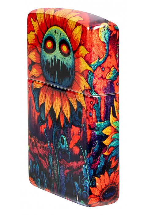 Зажигалка ZIPPO Spooky Sunflower 540 Tumbled Brass 46267