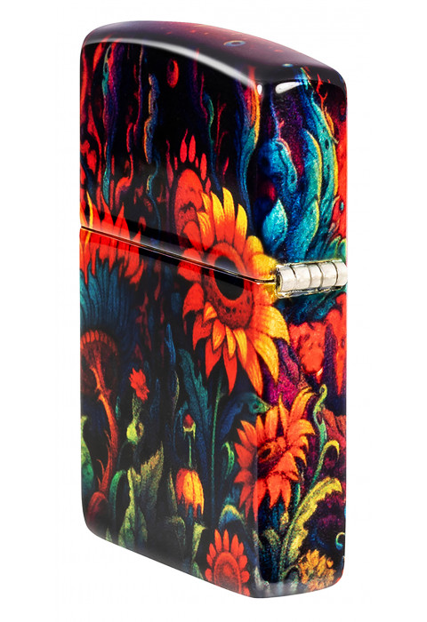 Зажигалка ZIPPO Spooky Sunflower 540 Tumbled Brass 46267