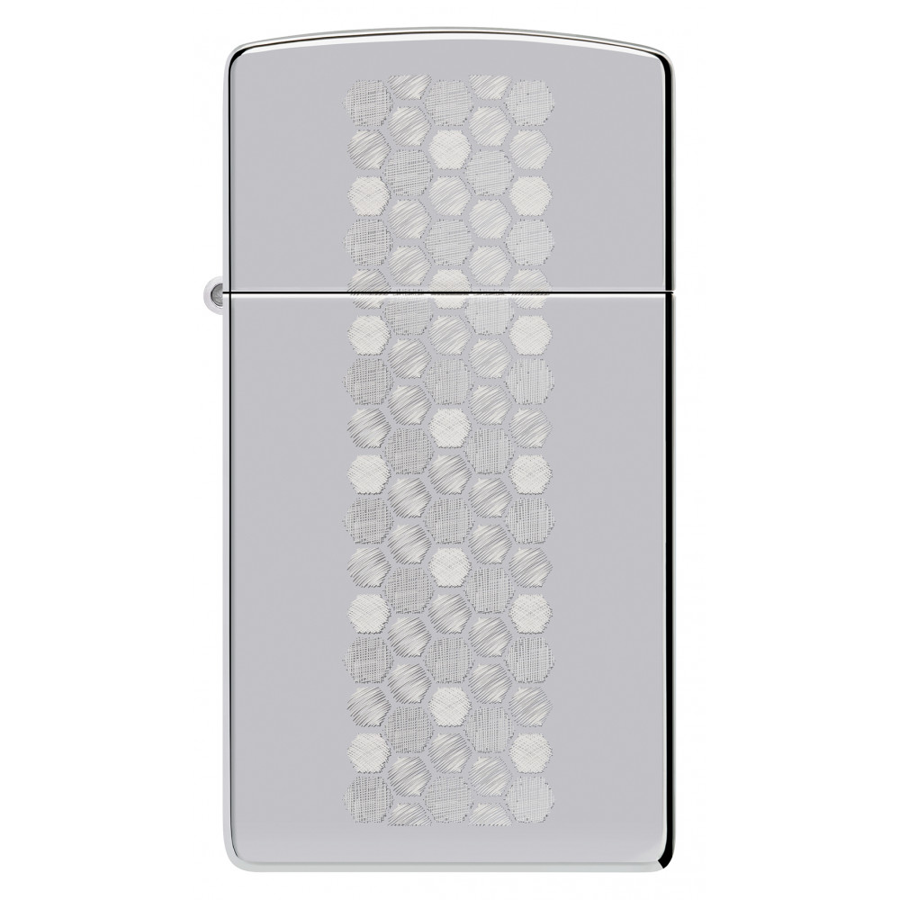 Зажигалка ZIPPO Slim® Honeycomb Design High Polish Chrome 46270