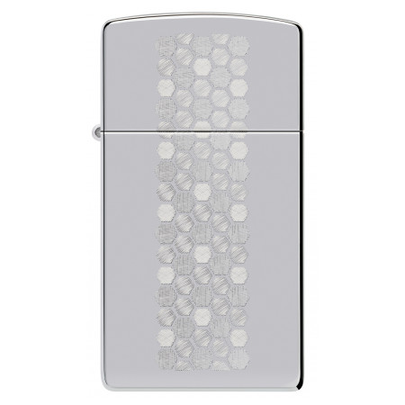 Зажигалка ZIPPO Slim® Honeycomb Design High Polish Chrome 46270