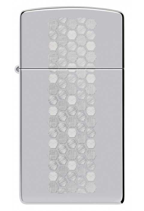 Зажигалка ZIPPO Slim® Honeycomb Design High Polish Chrome 46270
