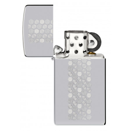Зажигалка ZIPPO Slim® Honeycomb Design High Polish Chrome 46270