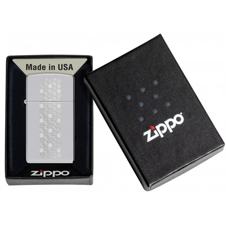 Зажигалка ZIPPO Slim® Honeycomb Design High Polish Chrome 46270