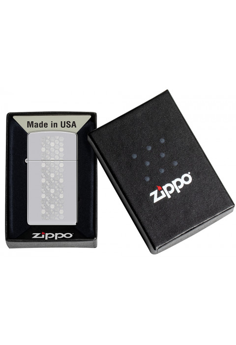 Зажигалка ZIPPO Slim® Honeycomb Design High Polish Chrome 46270