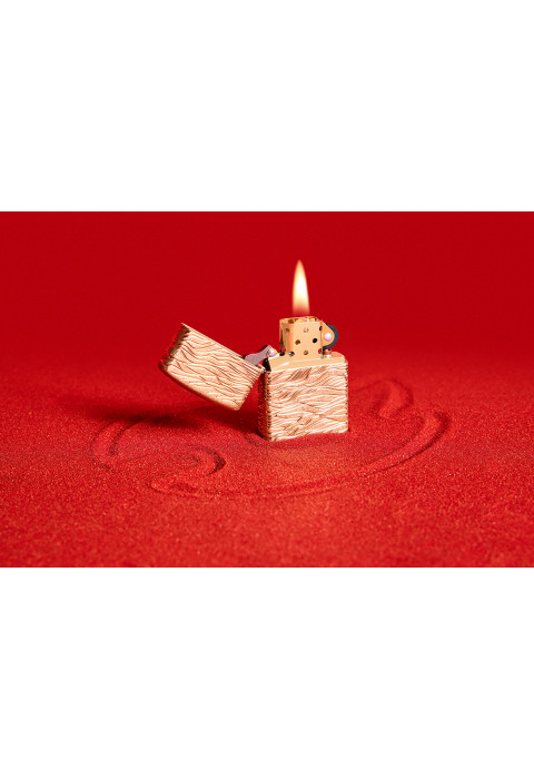 Зажигалка ZIPPO Armor® Luxury Waves Design Tumbled Brass 46273