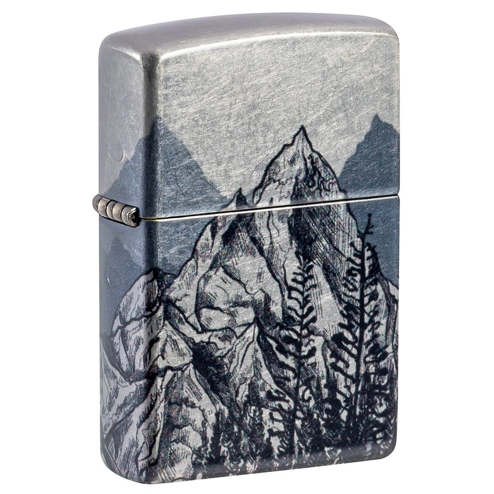 Зажигалка ZIPPO Mountain Sketch 540 Tumbled Chrome 46280