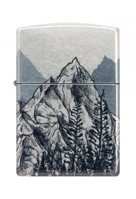 Зажигалка ZIPPO Mountain Sketch 540 Tumbled Chrome 46280