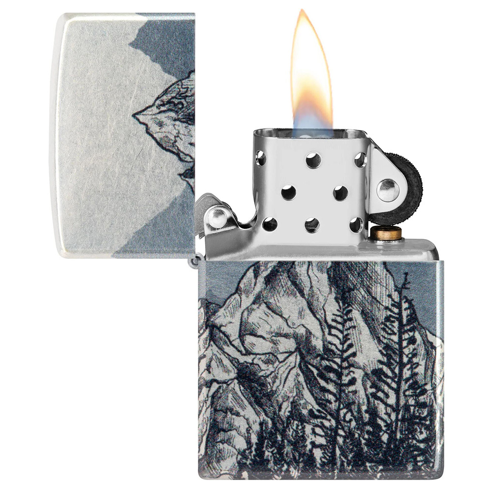 Зажигалка ZIPPO Mountain Sketch 540 Tumbled Chrome 46280