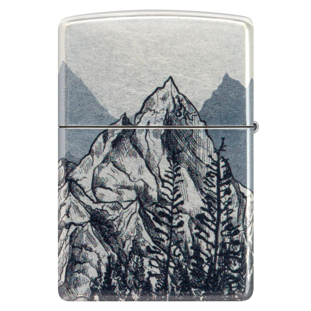 Зажигалка ZIPPO Mountain Sketch 540 Tumbled Chrome 46280