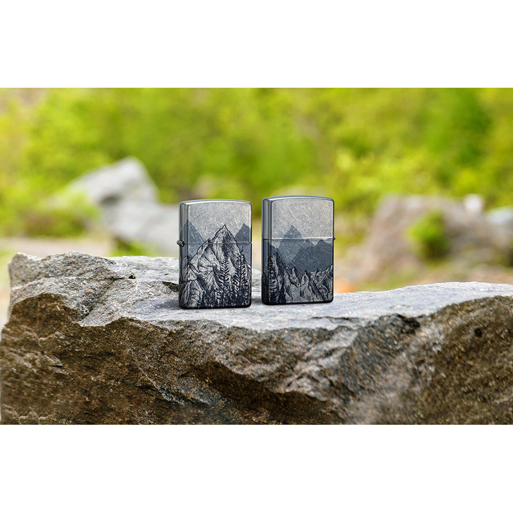 Зажигалка ZIPPO Mountain Sketch 540 Tumbled Chrome 46280
