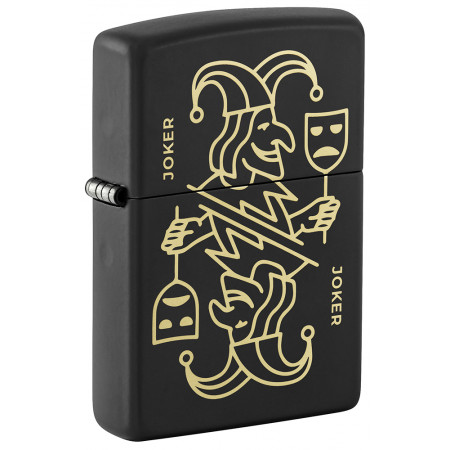 Зажигалка ZIPPO Masked Joker Design Black Matte 46290