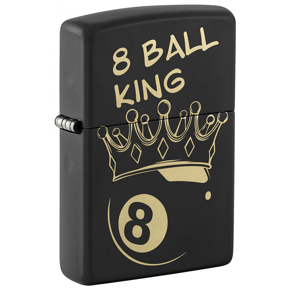 Зажигалка ZIPPO Billiards Champion Design Black Matte 46291