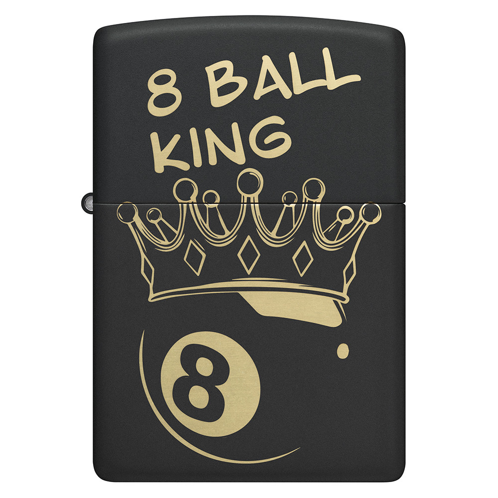 Зажигалка ZIPPO Billiards Champion Design Black Matte 46291