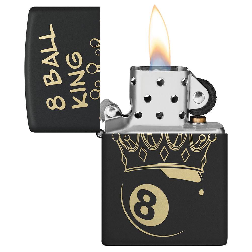 Зажигалка ZIPPO Billiards Champion Design Black Matte 46291