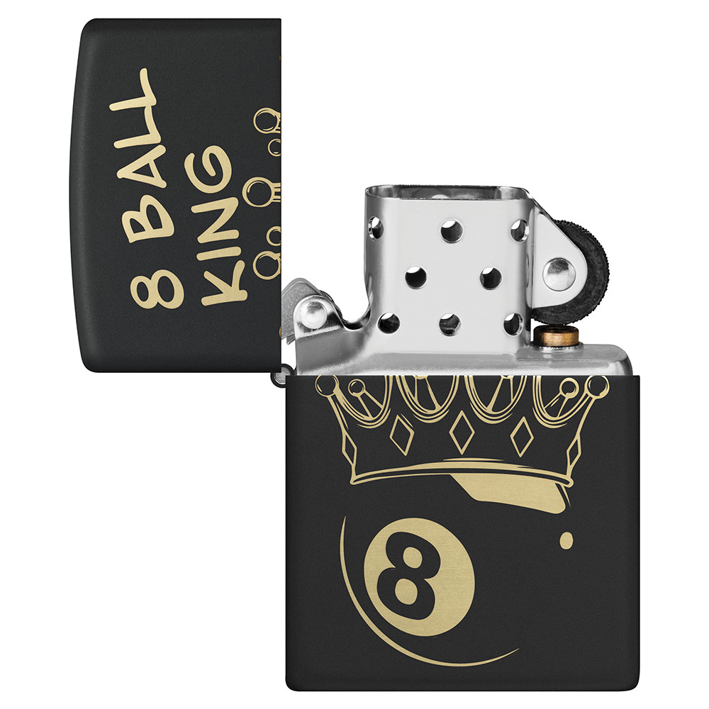 Зажигалка ZIPPO Billiards Champion Design Black Matte 46291