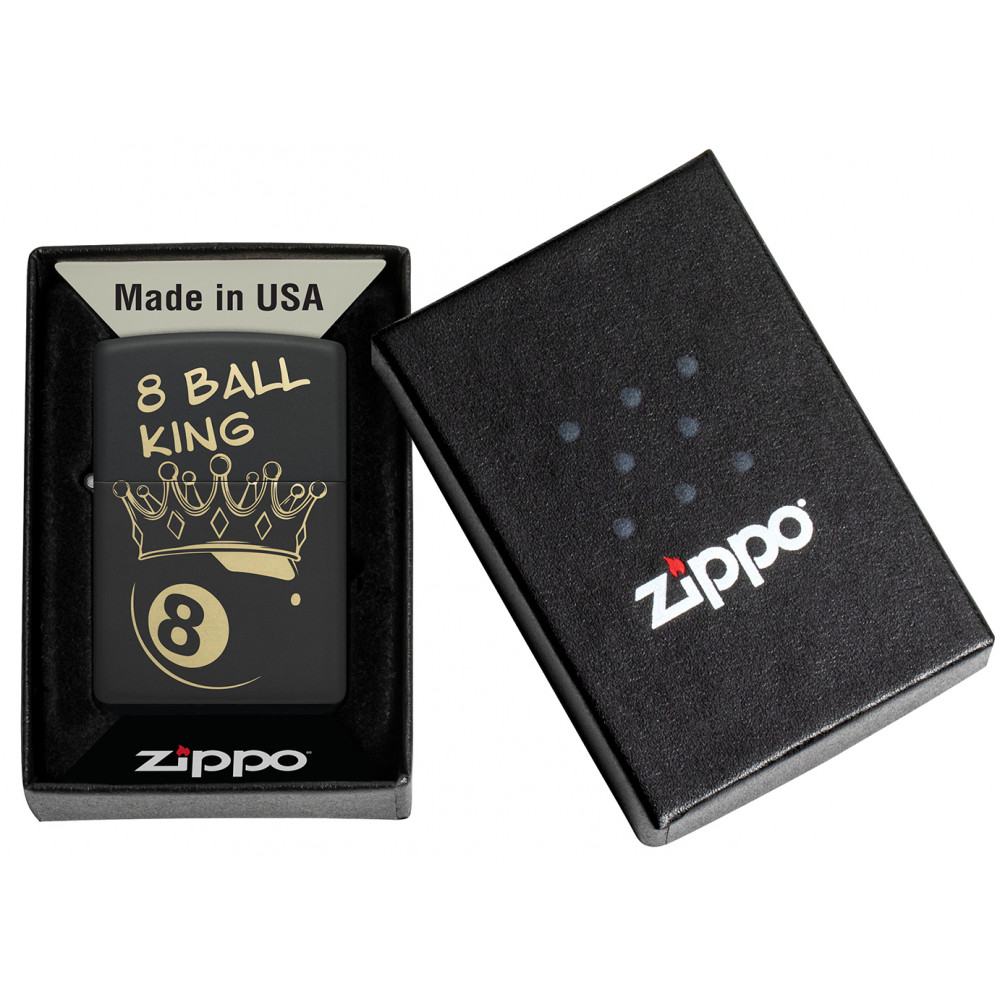 Зажигалка ZIPPO Billiards Champion Design Black Matte 46291