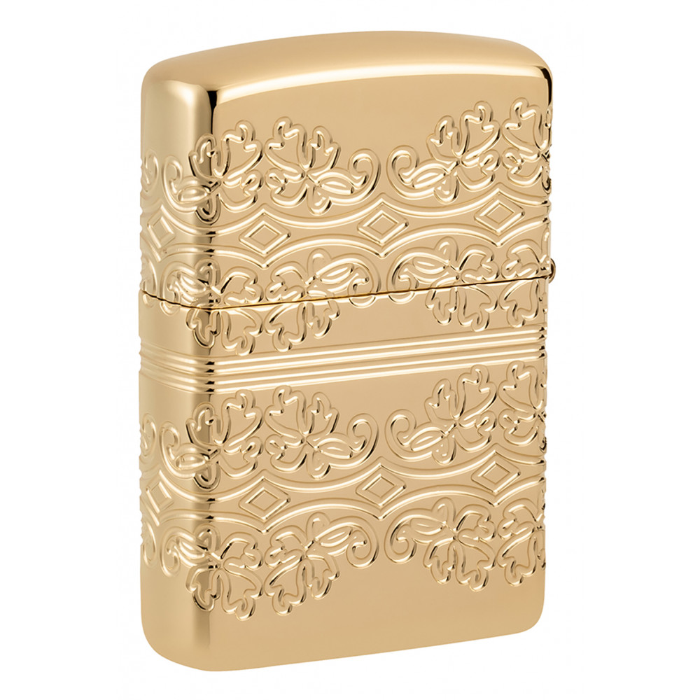 Зажигалка ZIPPO Armor® Lucky Clover High Polish Gold Plate 46301