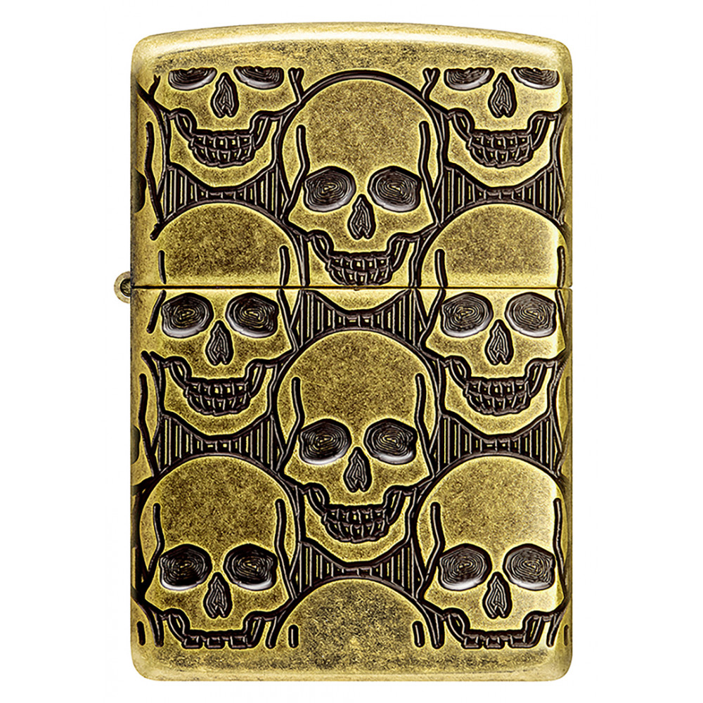 Зажигалка ZIPPO Armor® Cackling Cranium Antique Brass 46302