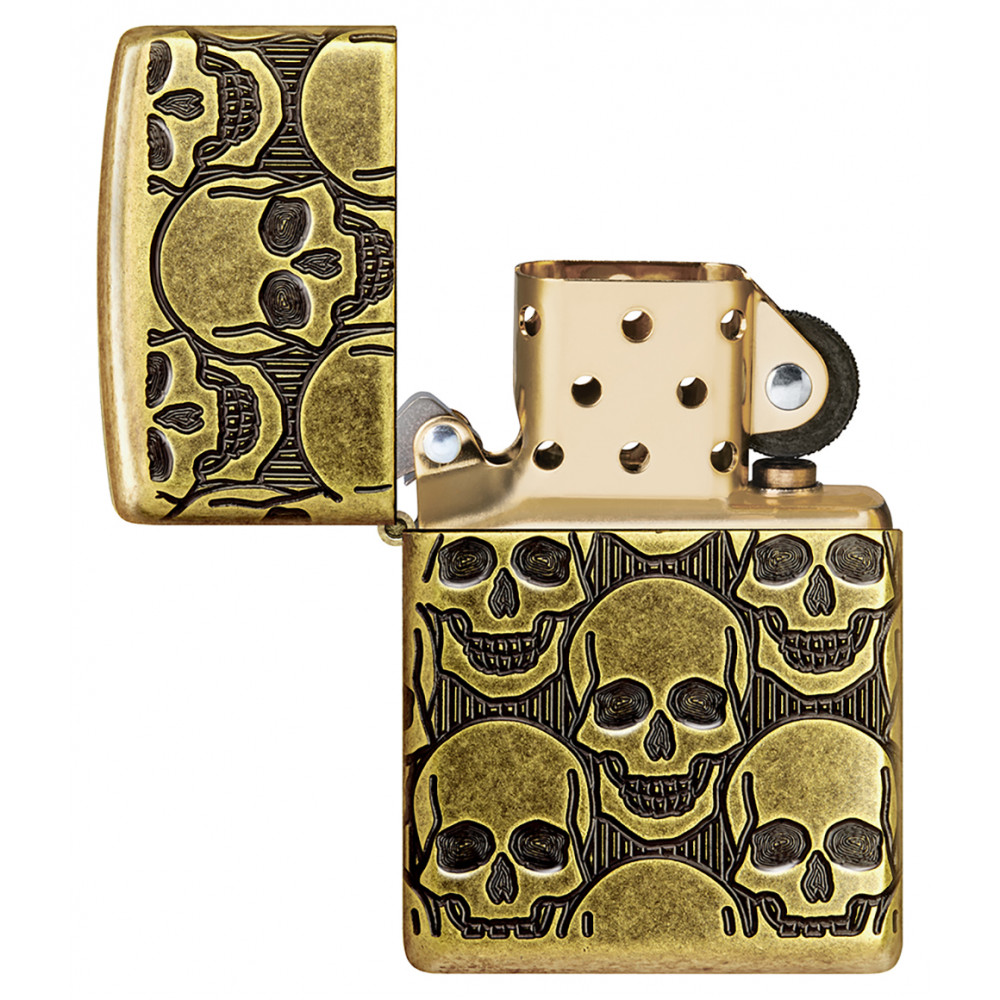 Зажигалка ZIPPO Armor® Cackling Cranium Antique Brass 46302