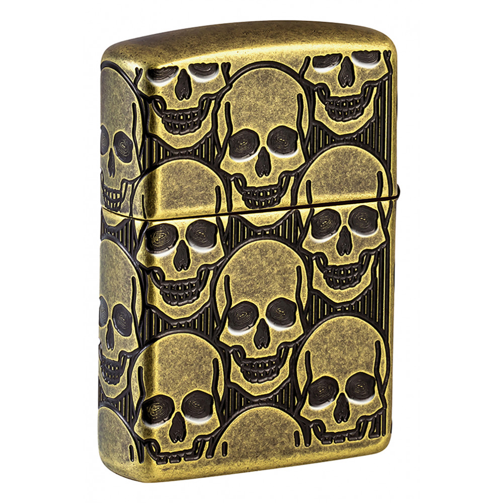Зажигалка ZIPPO Armor® Cackling Cranium Antique Brass 46302