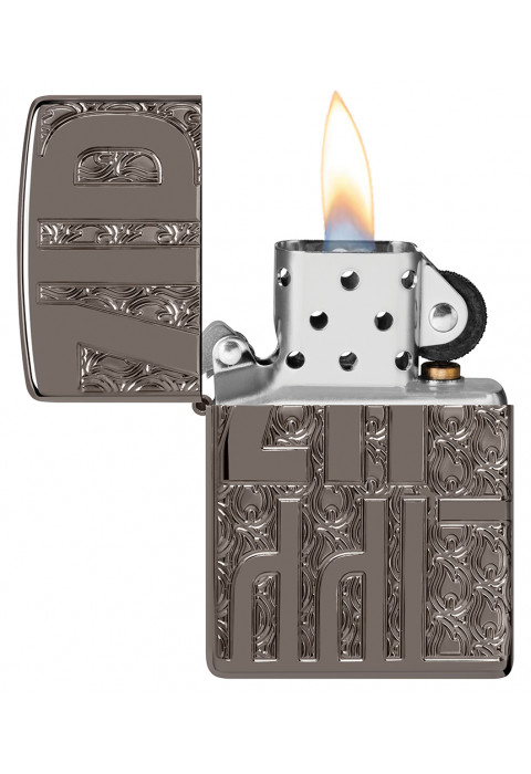 Зажигалка ZIPPO Reverse Carve Black Ice® 46312